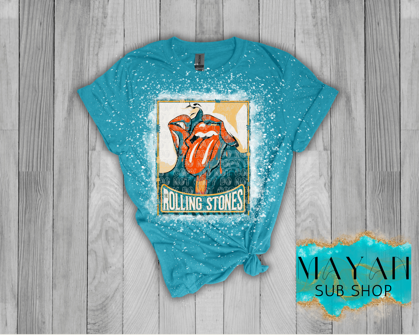 Rolling Stones Bleached Shirt - Mayan Sub Shop
