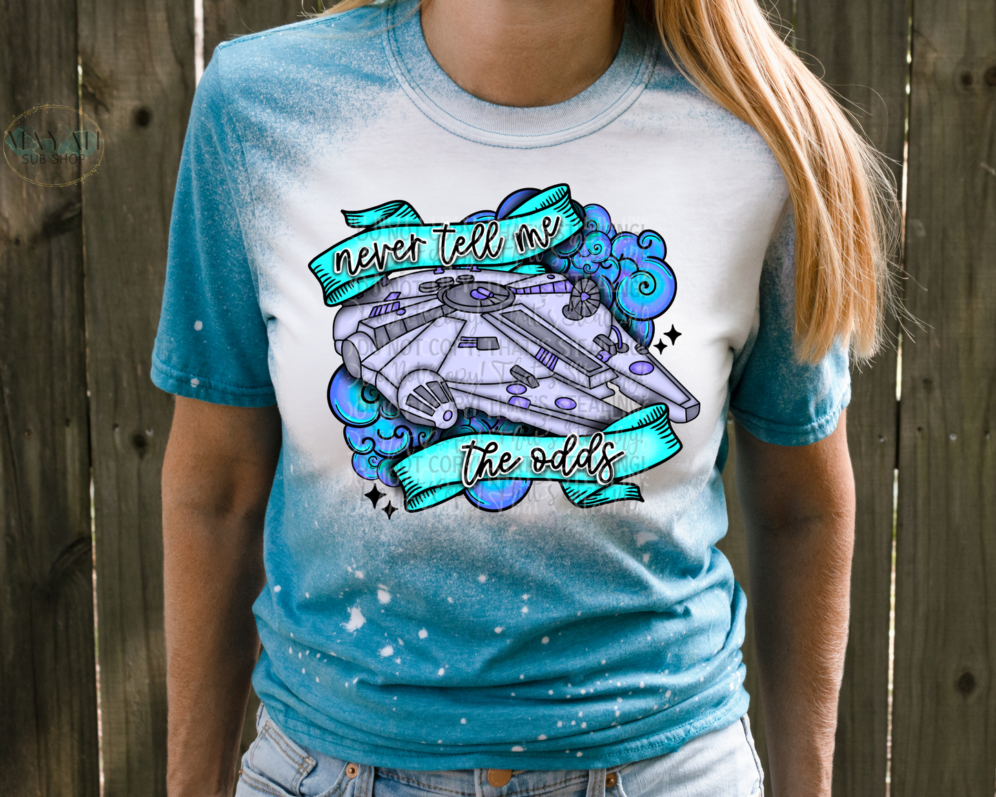 Never Tell Me The Odds Bleached Tee - Mayan Sub Shop