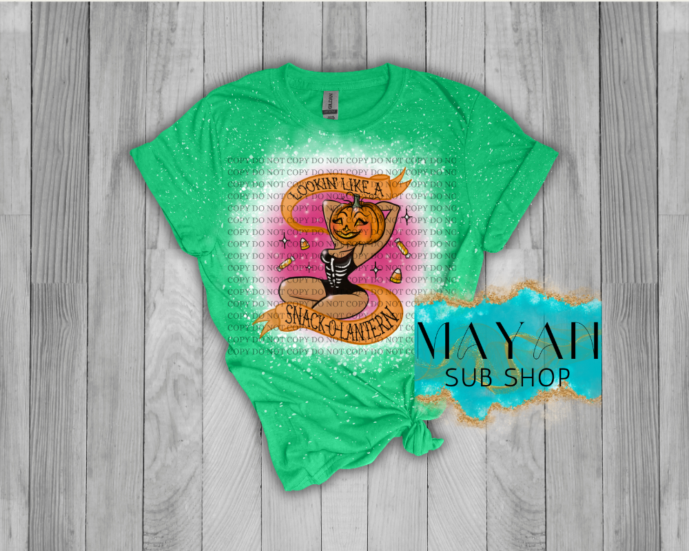 Lookin' Like A Snack-o-Lantern Bleached Shirt - Mayan Sub Shop