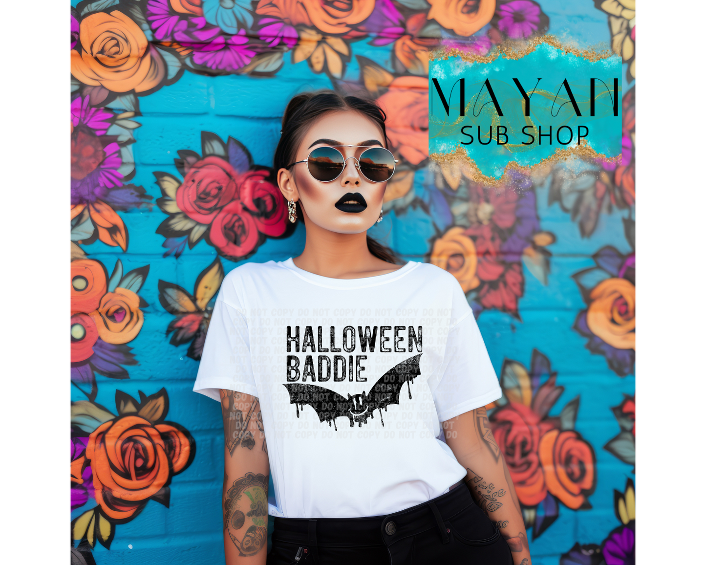 Halloween Baddie shirt. -Mayan Sub Shop