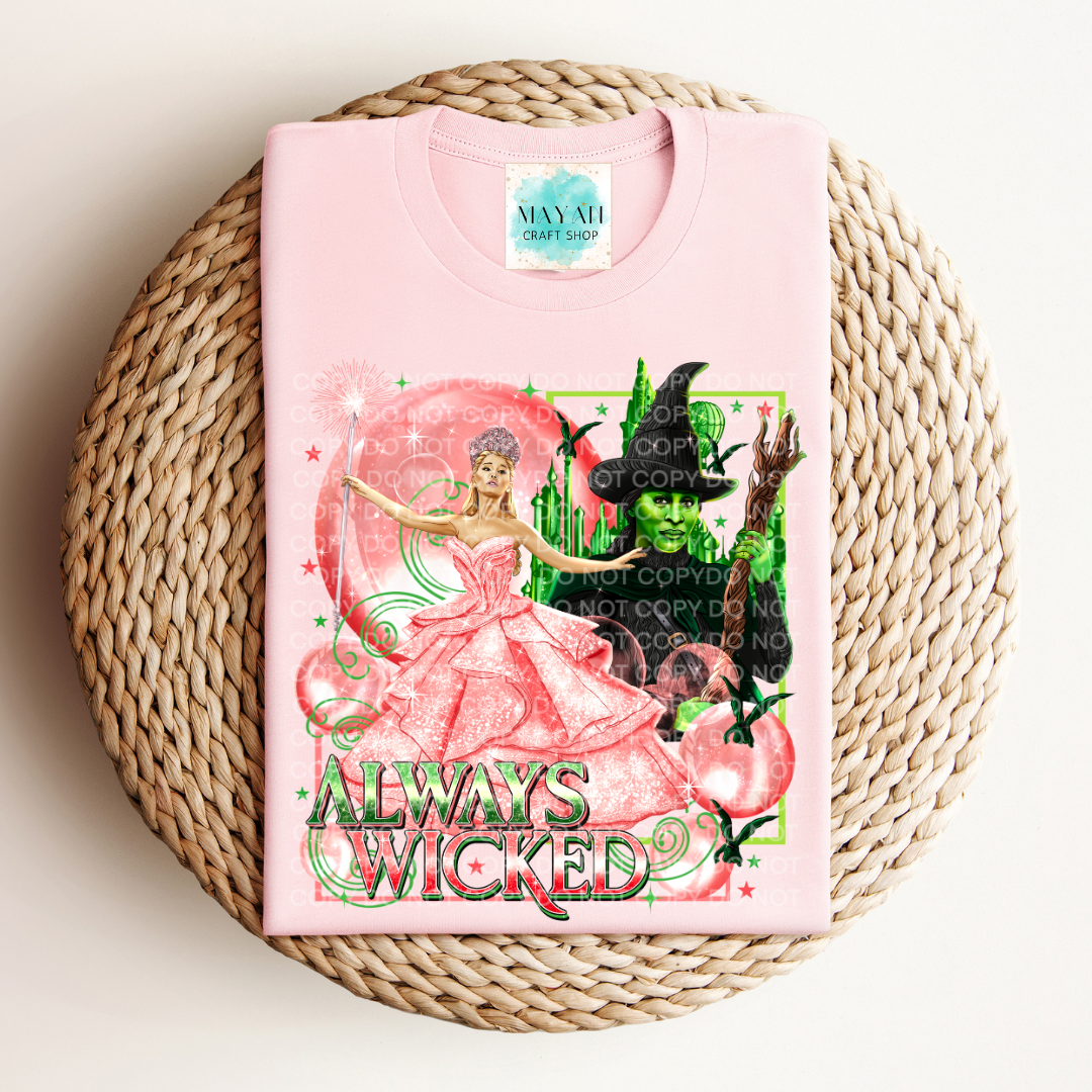 Always wicked heather pink shirt. -Mayan Craft Shop