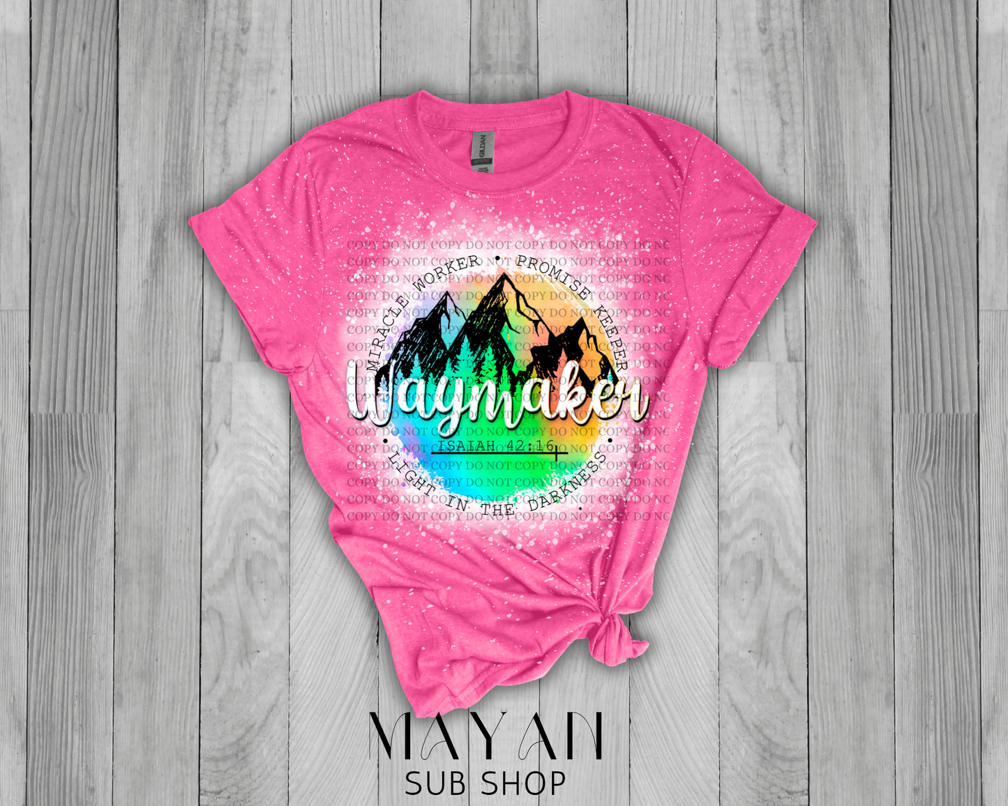 Way Maker Bleached Shirt - Mayan Sub Shop
