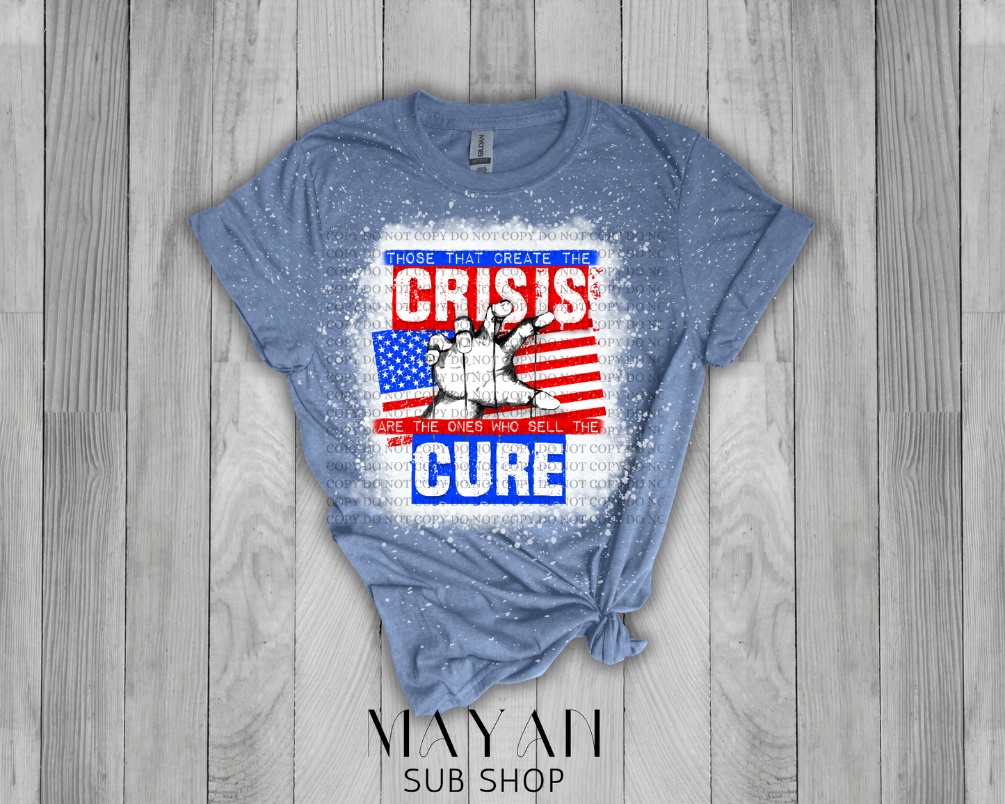 Crisis and Cure Bleached Shirt - Mayan Sub Shop