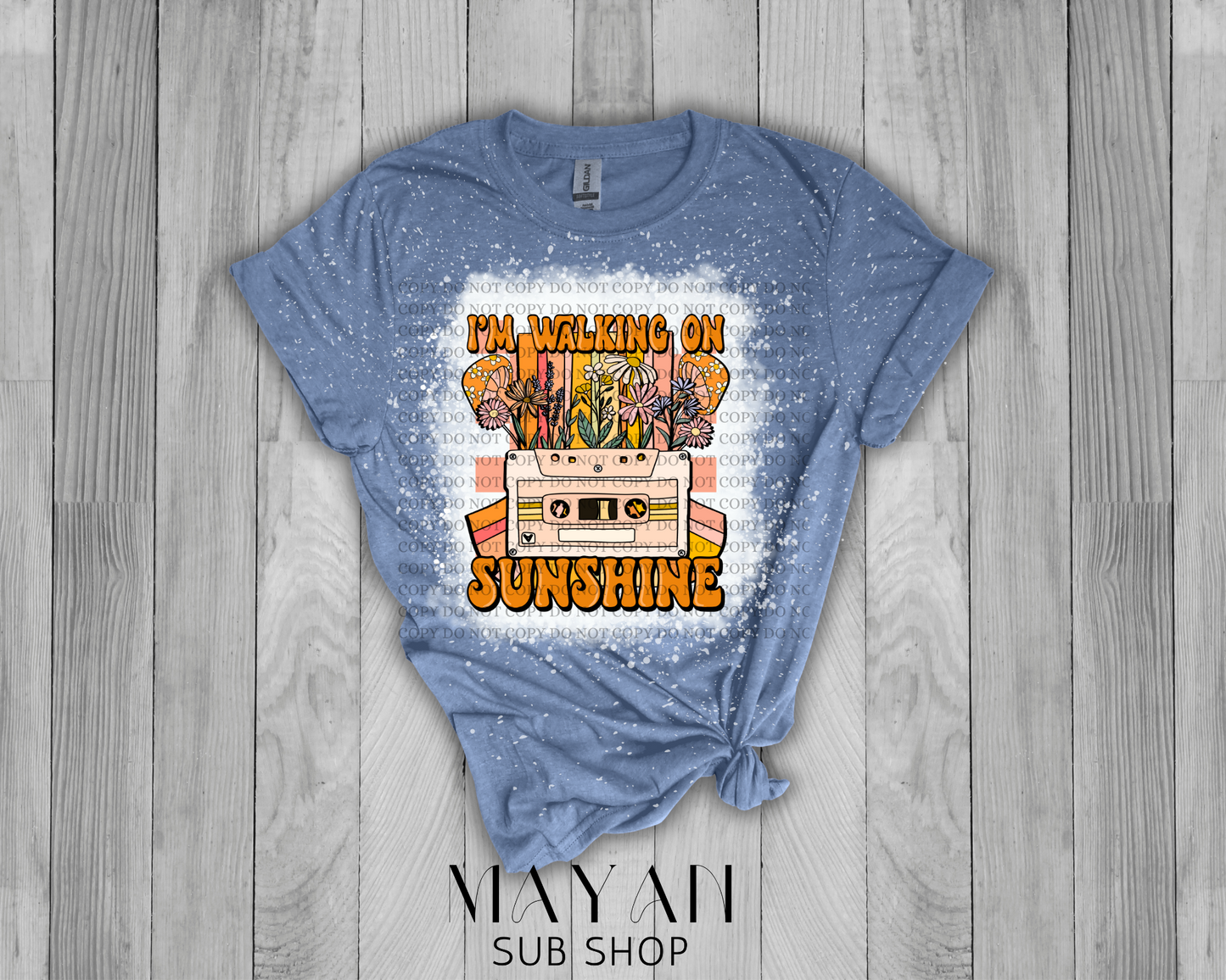 Walking on Sunshine Bleached Shirt - Mayan Sub Shop