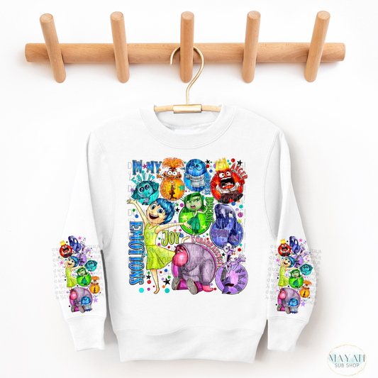 In my emotions kids sweatshirt. -Mayan Sub Shop