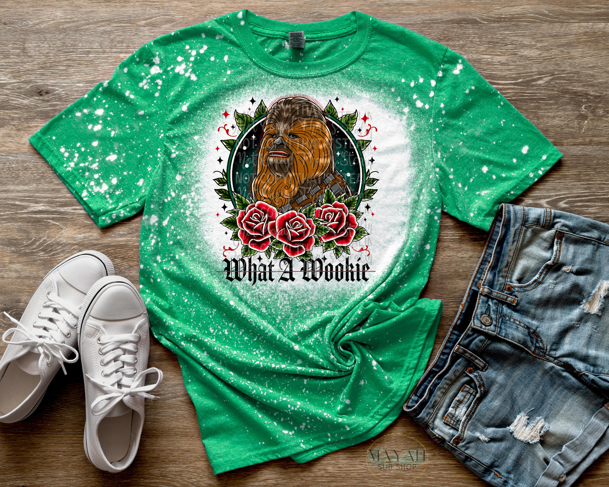 What A Wookie Bleached Tee - Mayan Sub Shop