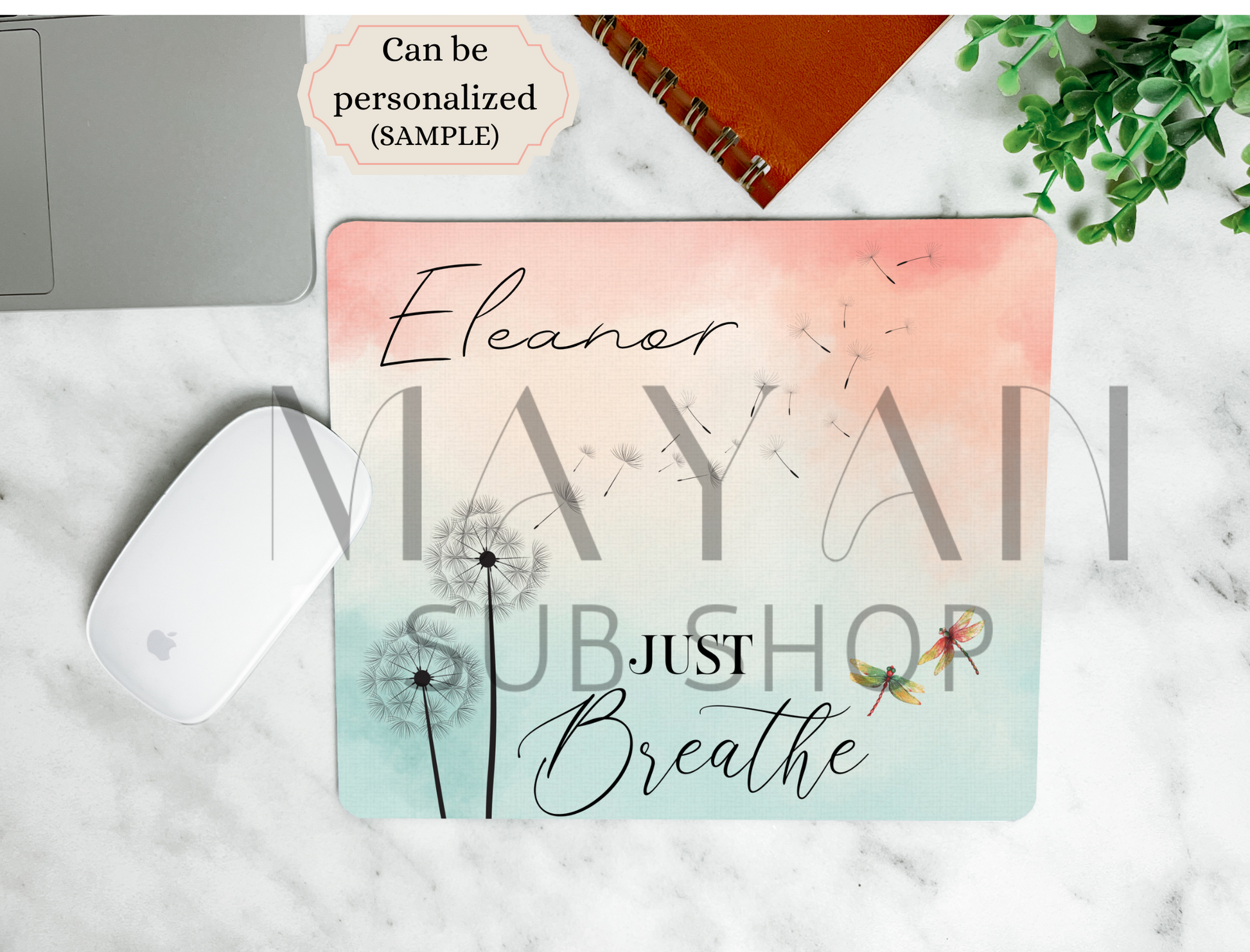 Just breathe mouse pad - Mayan Sub Shop
