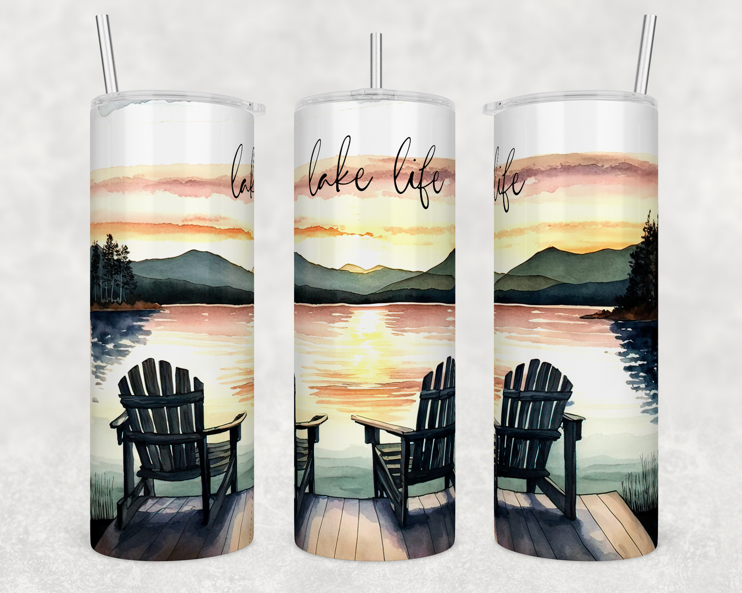 Lake life 20 oz. skinny tumbler. - Mayan Sub Shop