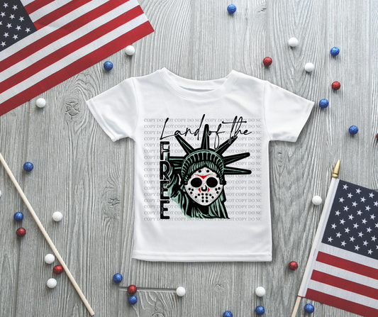 Land of the free kids shirt with Statue of Liberty - Mayan Sub Shop