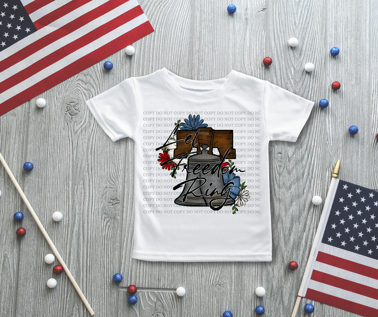 Let freedom ring kids shirt with liberty bell - Mayan Sub Shop