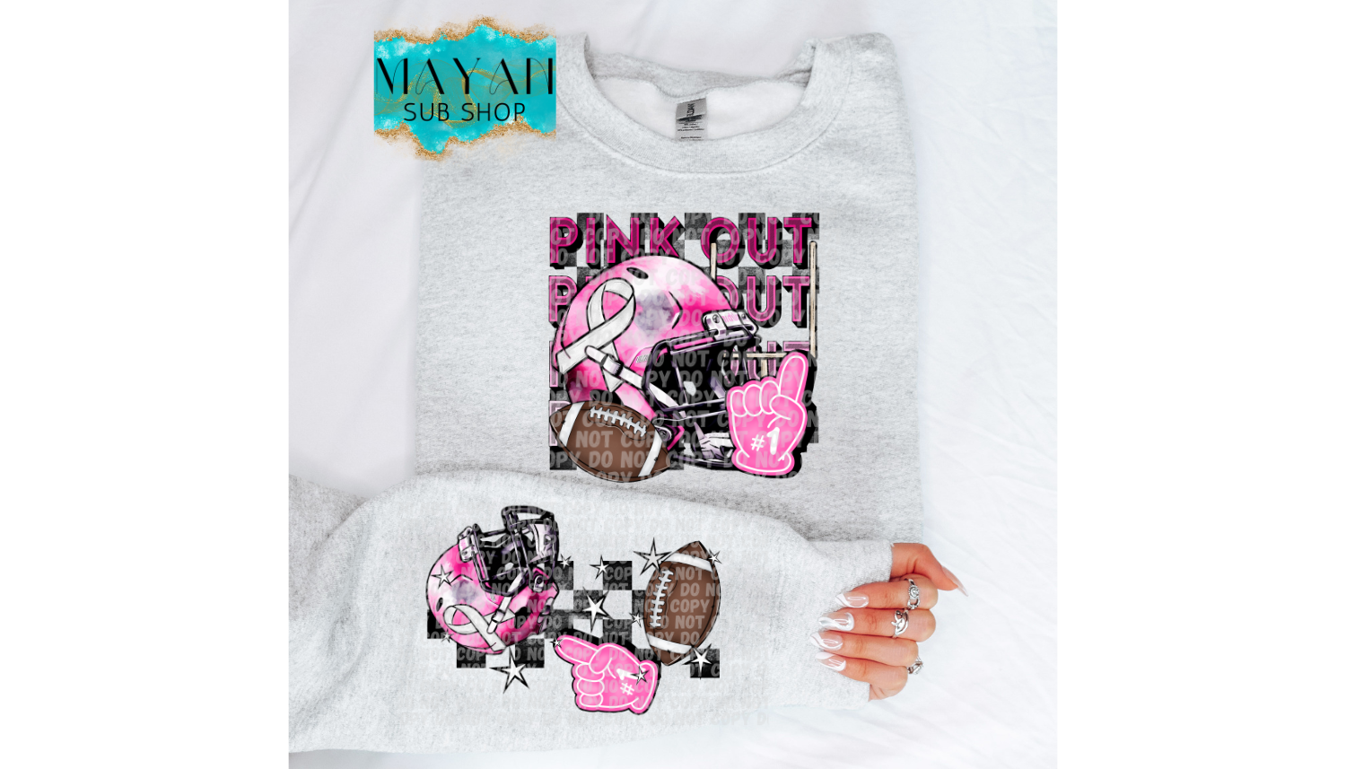 Pink Out Cancer Awareness Sweatshirt - Mayan Sub Shop