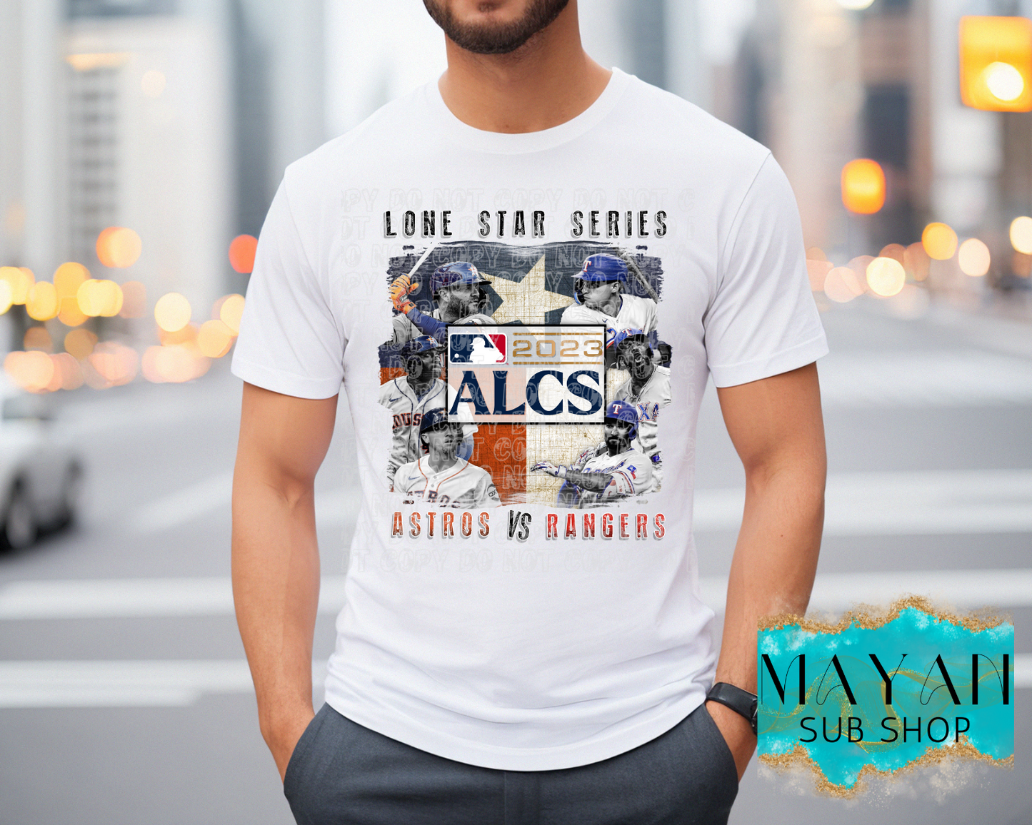 Lone Star Series Baseball shirt. -Mayan Sub Shop