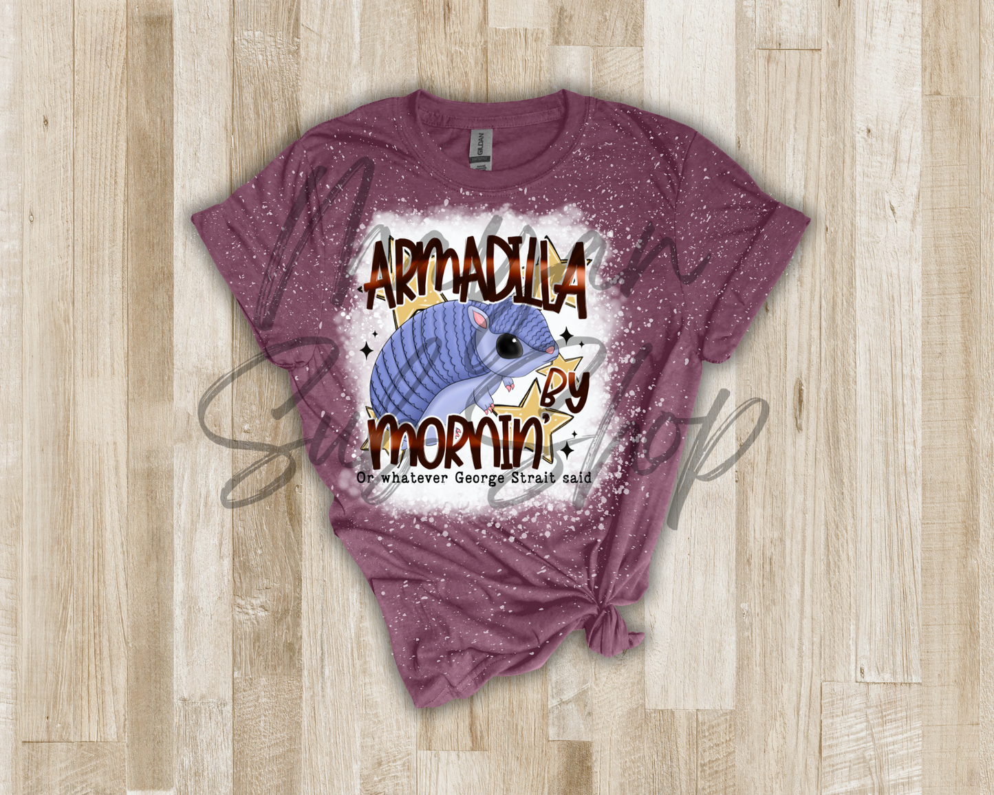 Armadilla by Mornin' bleached shirt - Mayan Sub Shop