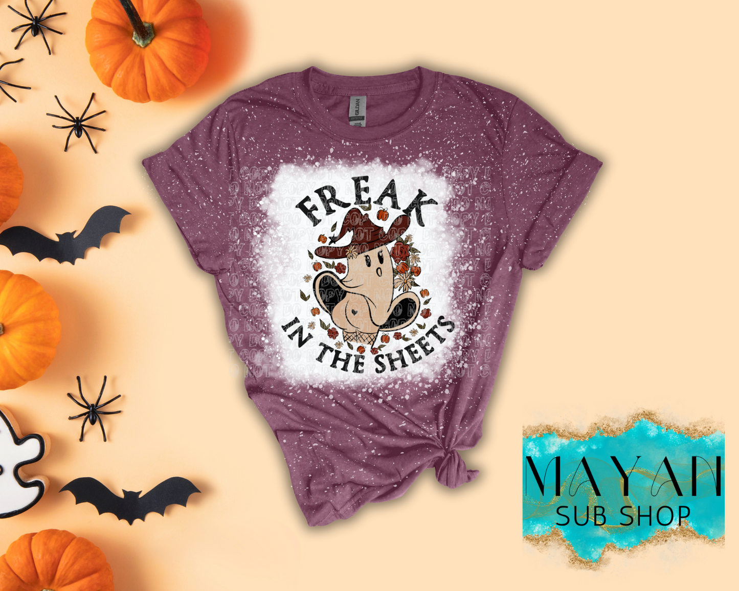 Freak In The Sheets Bleached Shirt - Mayan Sub Shop