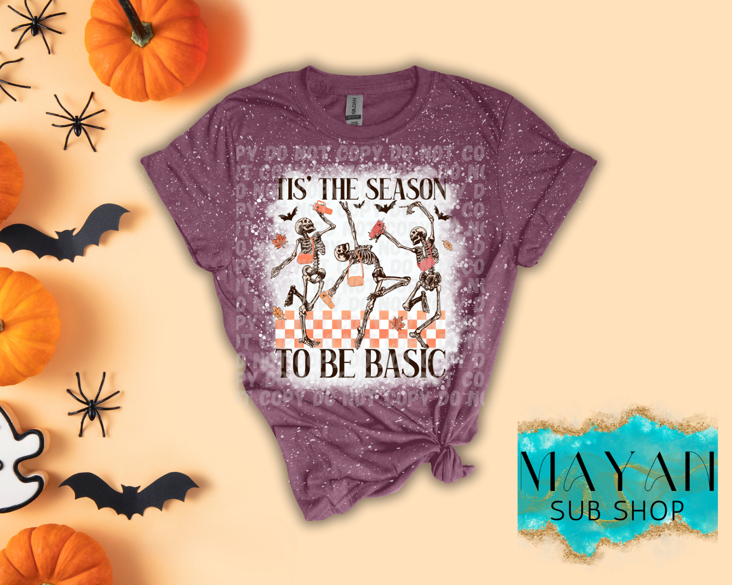 Season To Be Basic Bleached Shirt - Mayan Sub Shop