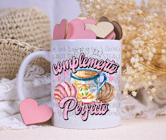 Mi complemento perfecto 15 oz. coffee mug. -Mayan Sub Shop