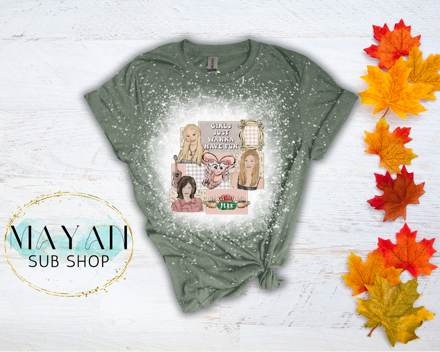 GirlFRIENDS Bleached Shirt - Mayan Sub Shop