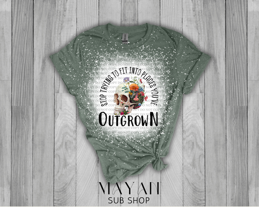 Outgrown in heather military green bleached shirt. - Mayan Sub Shop