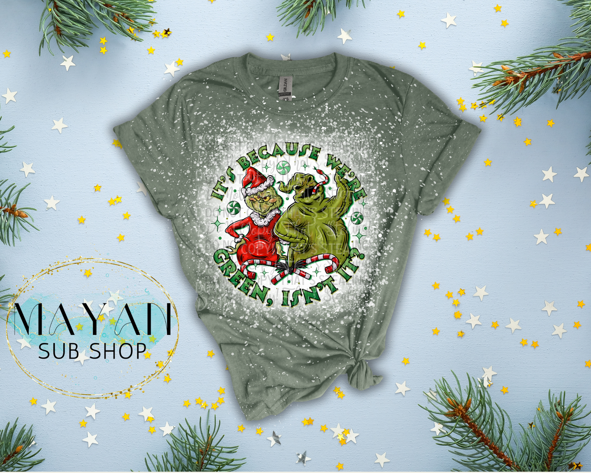 The Green Guys Bleached Shirt - Mayan Sub Shop