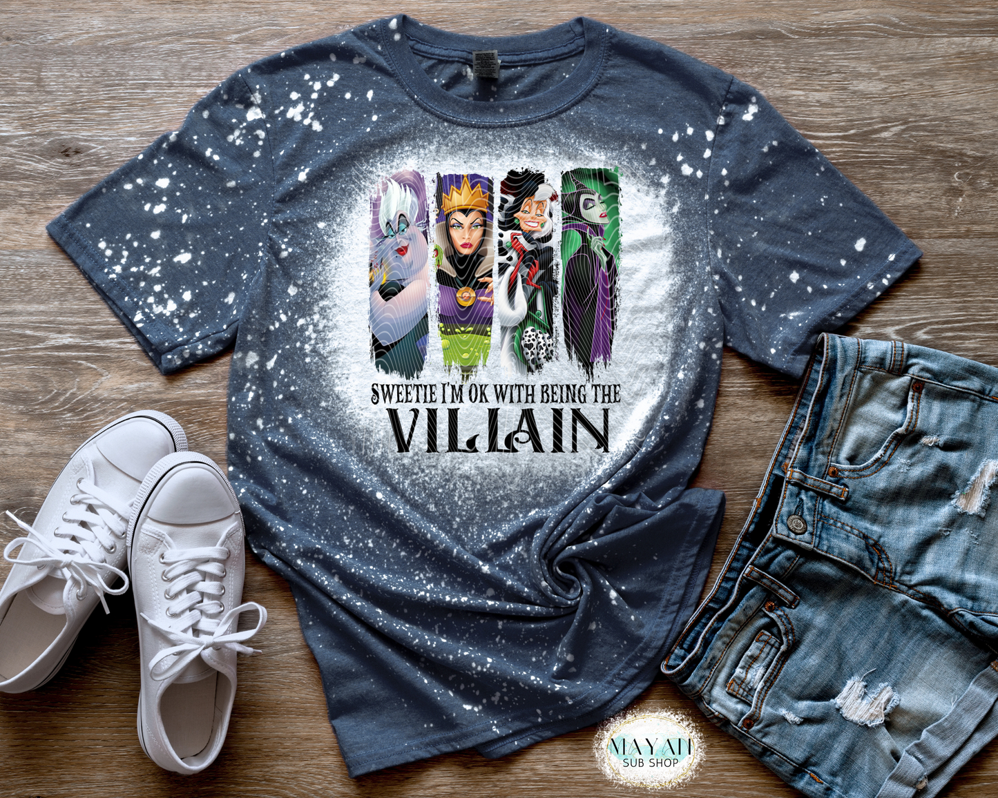 OK Being a Villain Bleached Tee