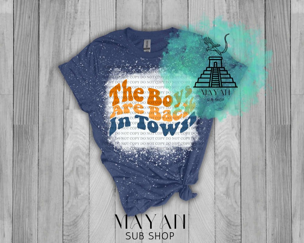 The Boys Are Back in Town Bleached Shirt - Mayan Sub Shop