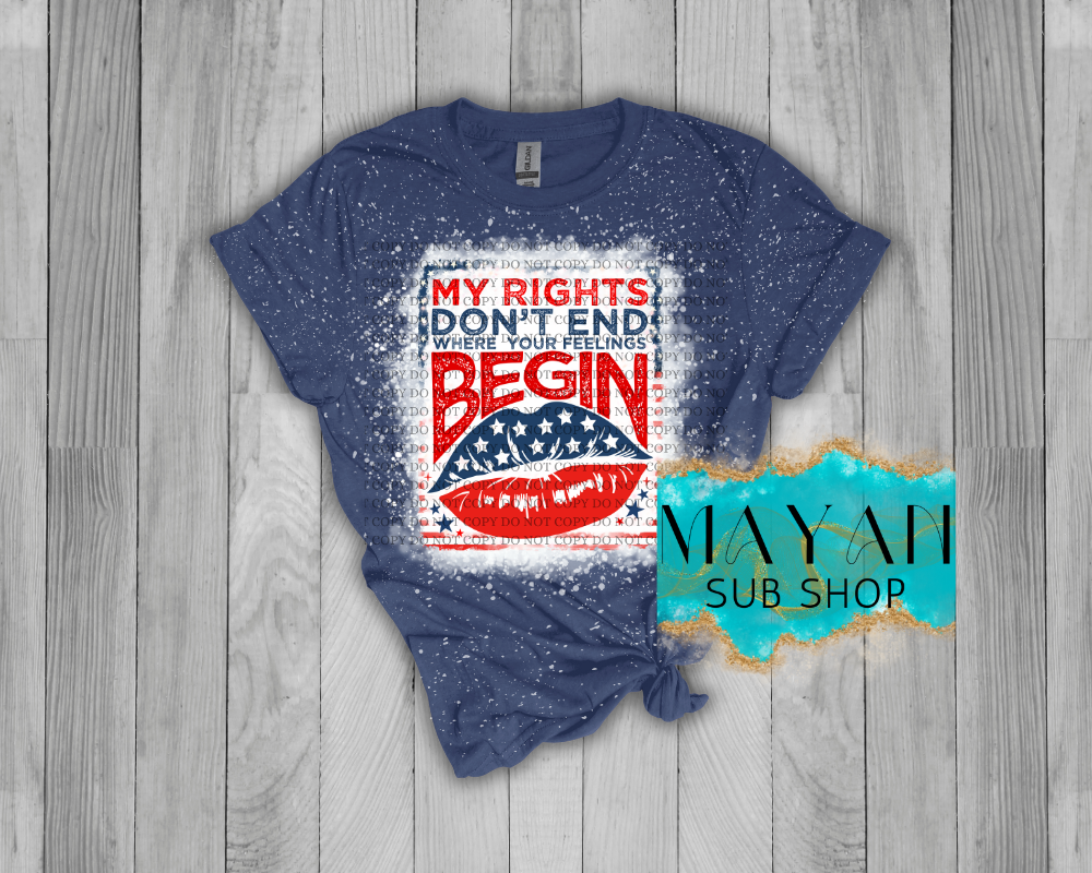 My Rights Bleached Shirt - Mayan Sub Shop