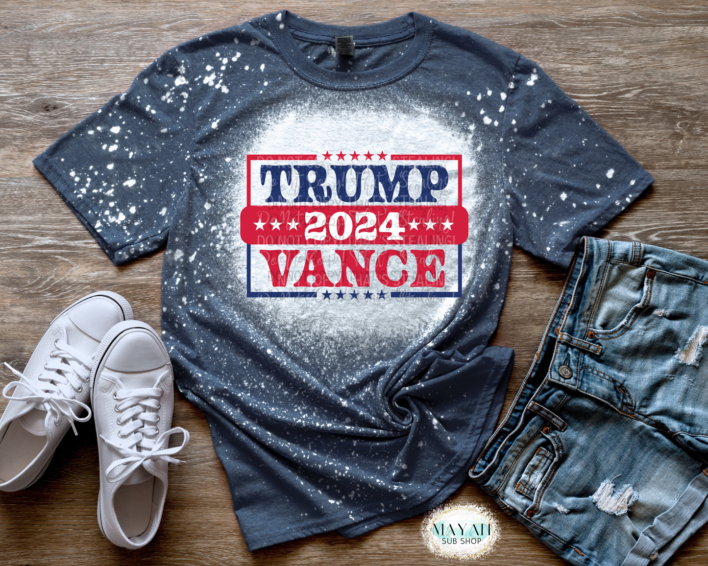 Trump 2024 Vance R/B Bleached Tee