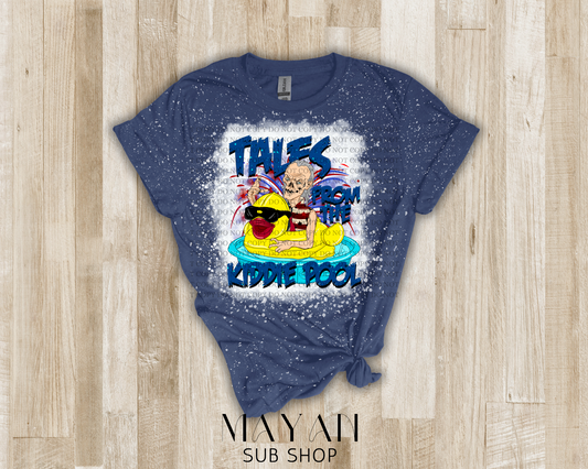 Tales from the kiddie pool bleached shirt - Mayan Sub Shop