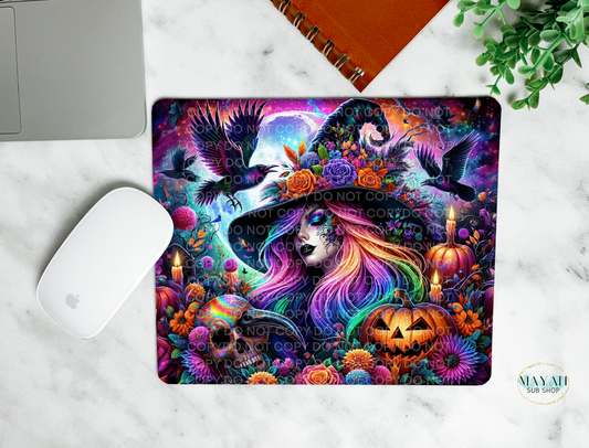 Neon Witch Mouse Pad