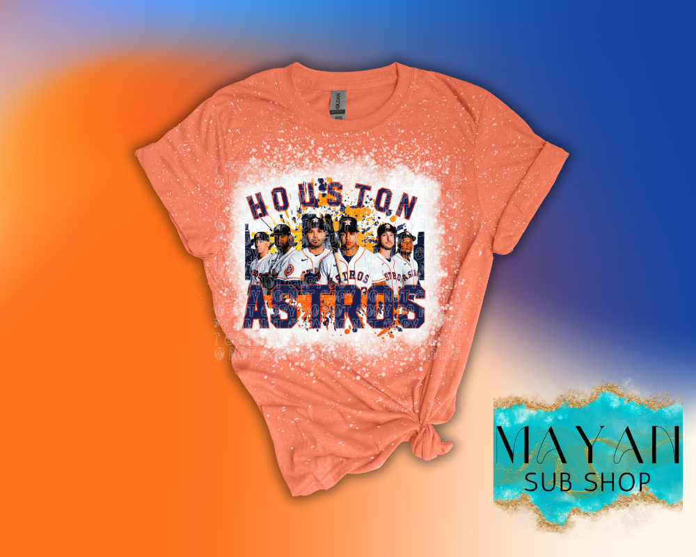 Houston Baseball Team Bleached Shirt - Mayan Sub Shop