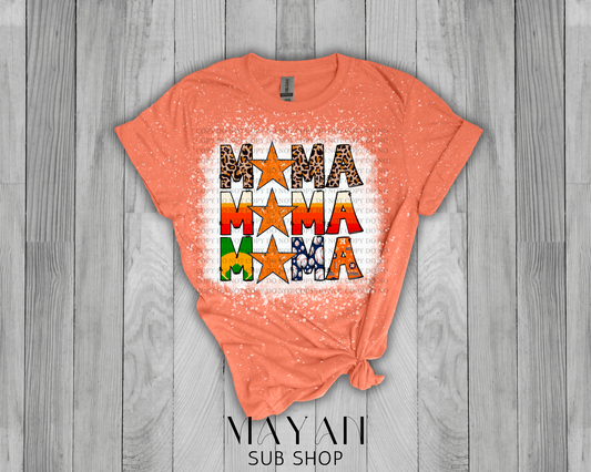 Mama stacked Astros bleached shirt. - Mayan Sub Shop