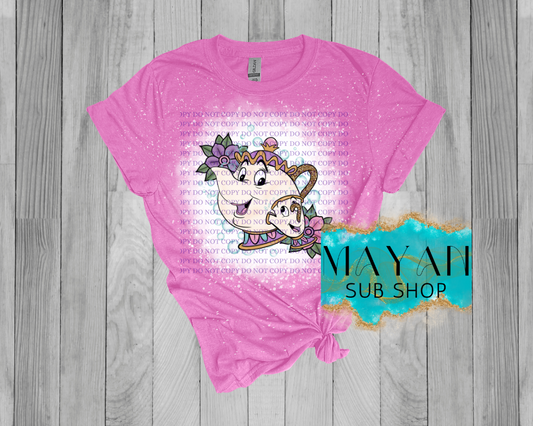 Mother and son's love in heather orchid bleached shirt. -Mayan Sub Shop