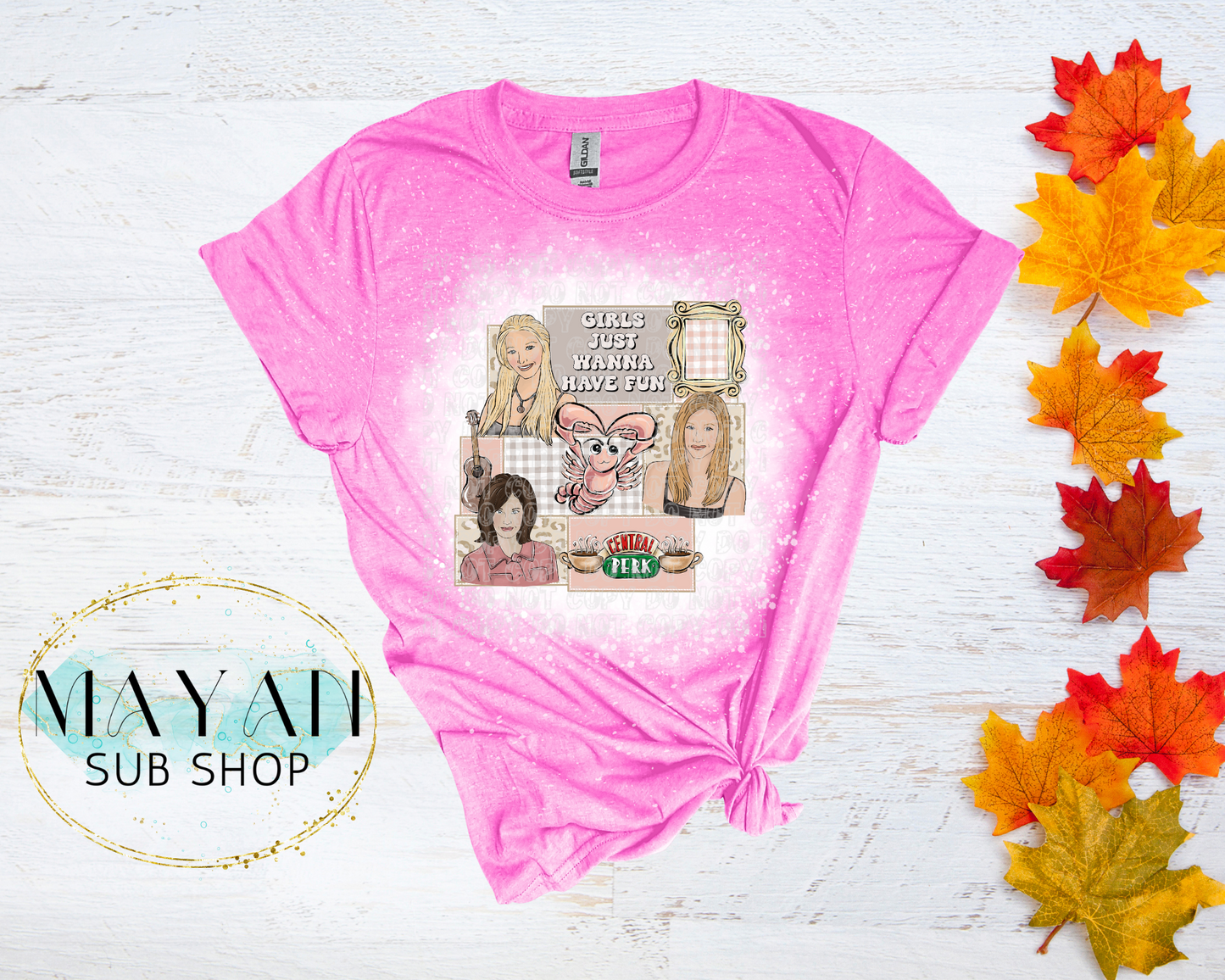 GirlFRIENDS Bleached Shirt - Mayan Sub Shop