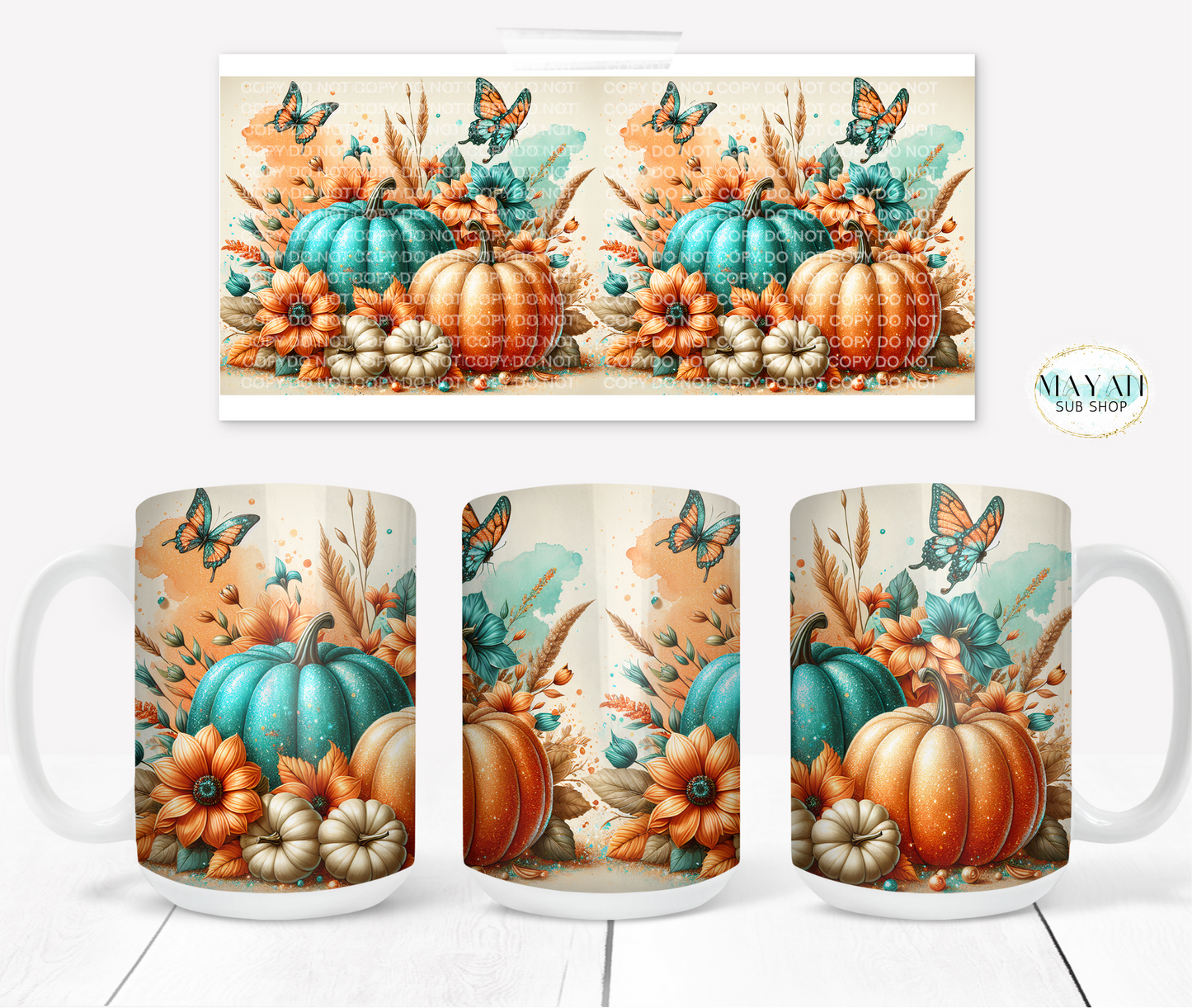 Pumpkins coffee mug. -Mayan Sub Shop