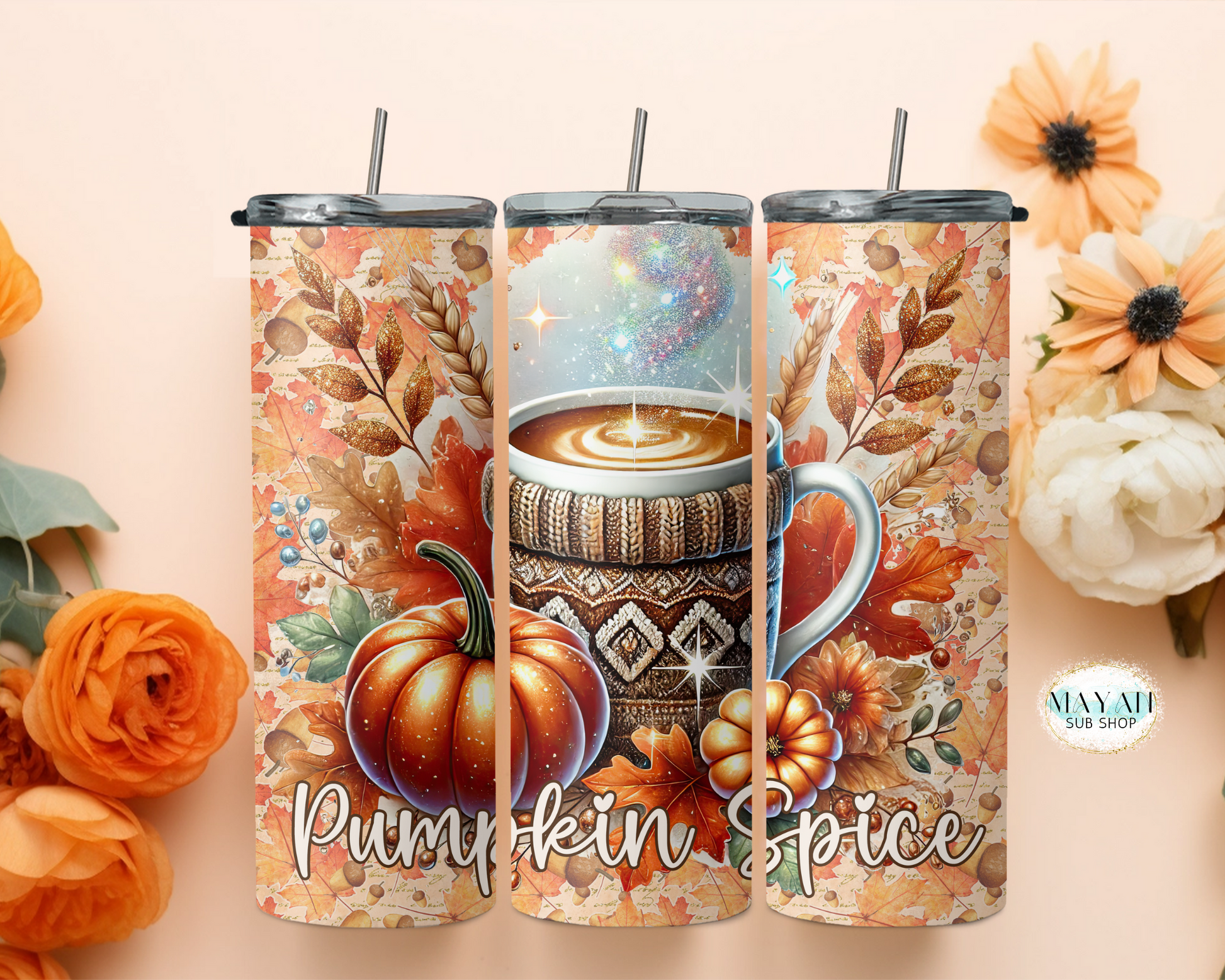 Pumpkin Spice Tumbler. -Mayan Sub Shop