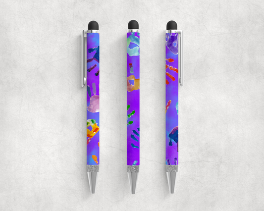 Rainbow hands ballpoint pen. -Mayan Sub Shop