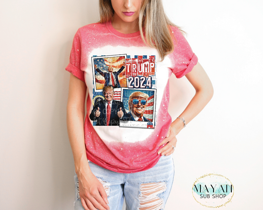 Trump 2024 bleached shirt. -Mayan Sub Shop