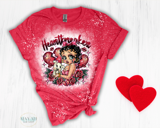 Heartbreaker Bleached Shirt Mayan Sub Shop