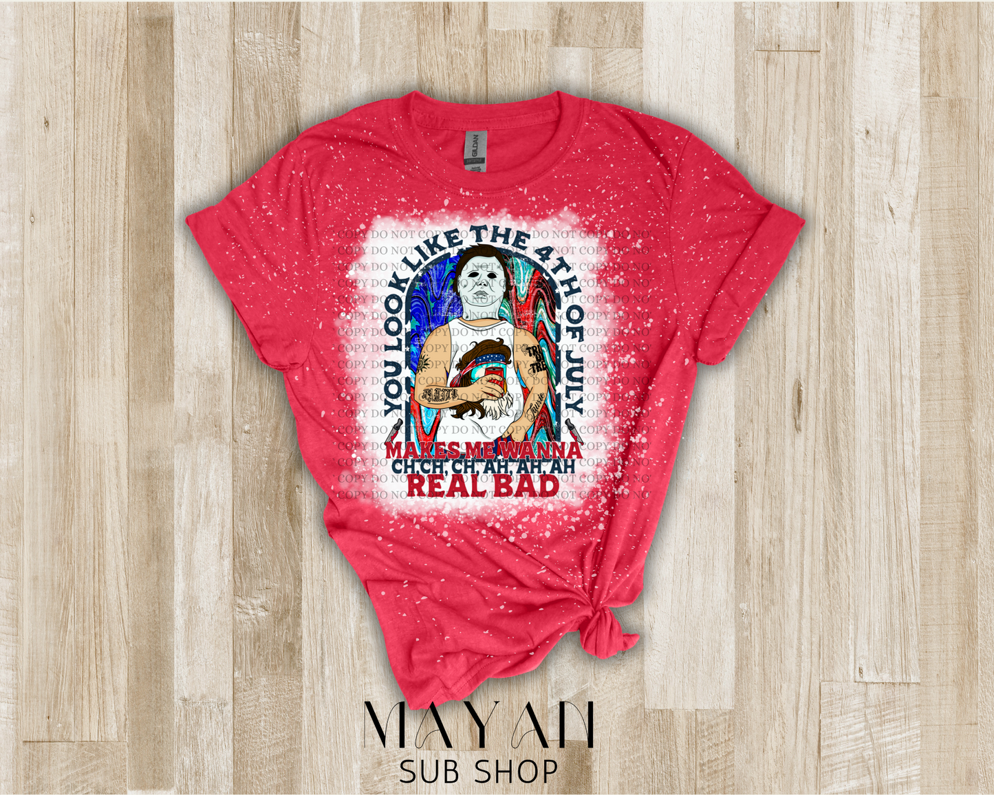 Look like the 4th of July Michael bleached shirt - Mayan Sub Shop