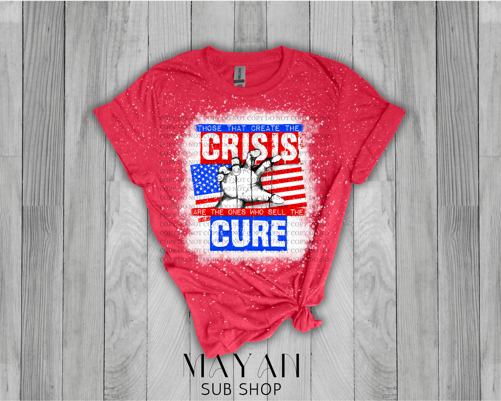 Crisis and Cure Bleached Shirt - Mayan Sub Shop