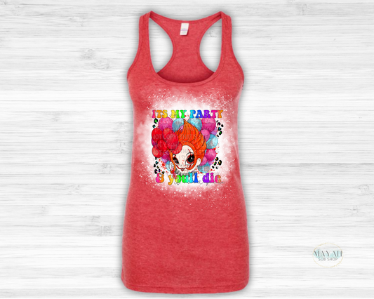 My Party Bleached Tank Top - Mayan Sub Shop