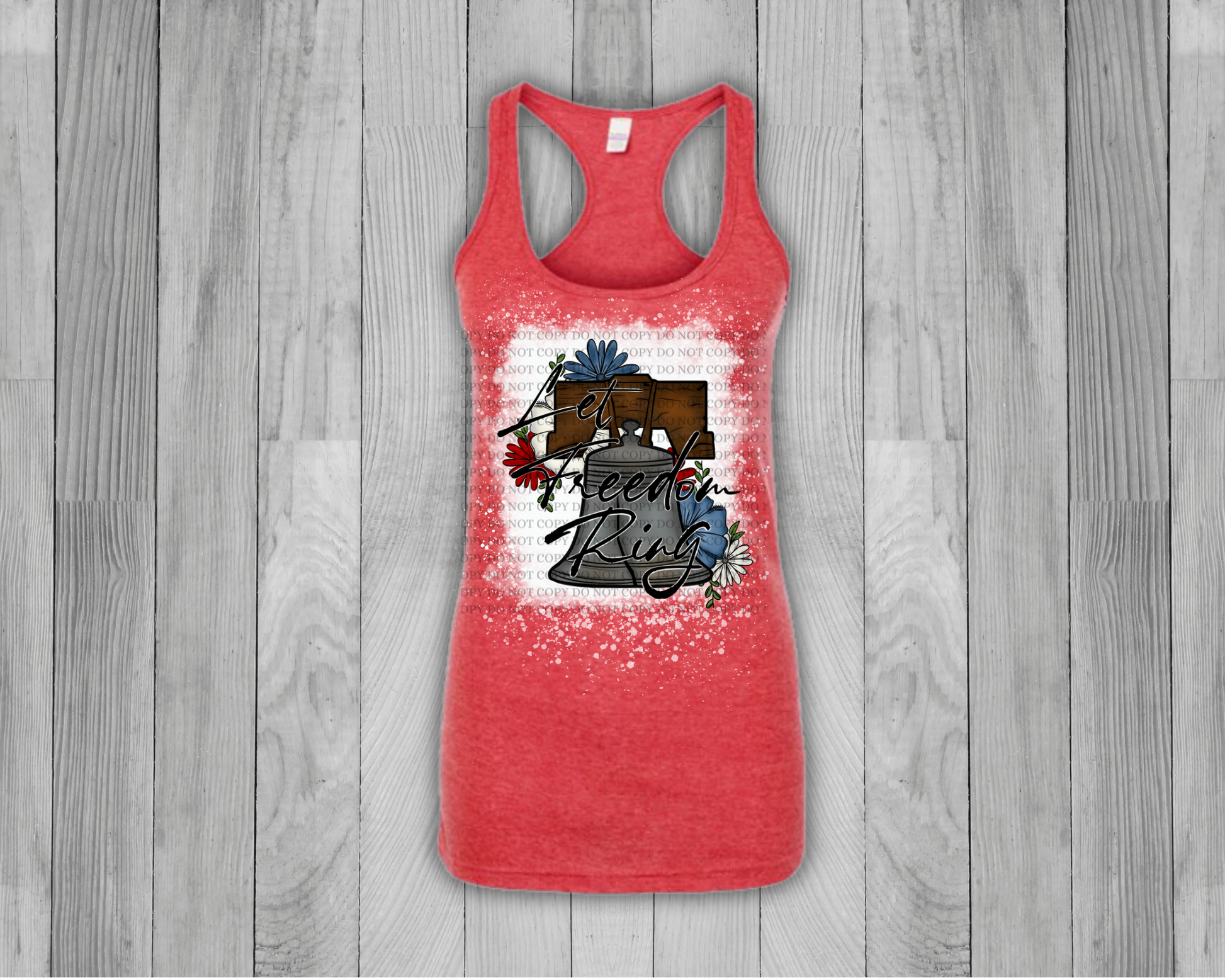 Let Freedom Ring Bleached Tank Top - Mayan Sub Shop