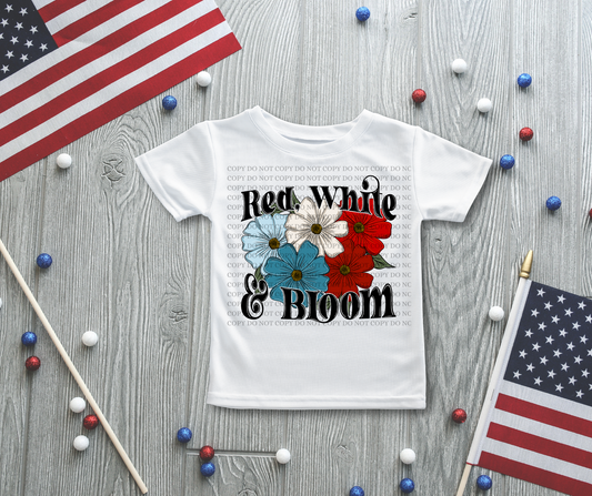 Red white and bloom kids shirt - Mayan Sub Shop