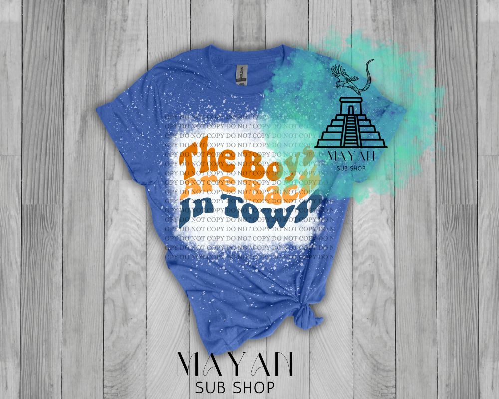 The Boys Are Back in Town Bleached Shirt - Mayan Sub Shop