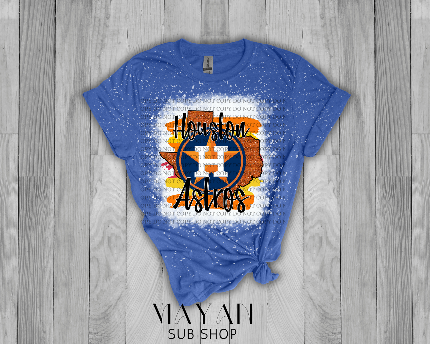 Houston Baseball Bleached Shirt - Mayan Sub Shop