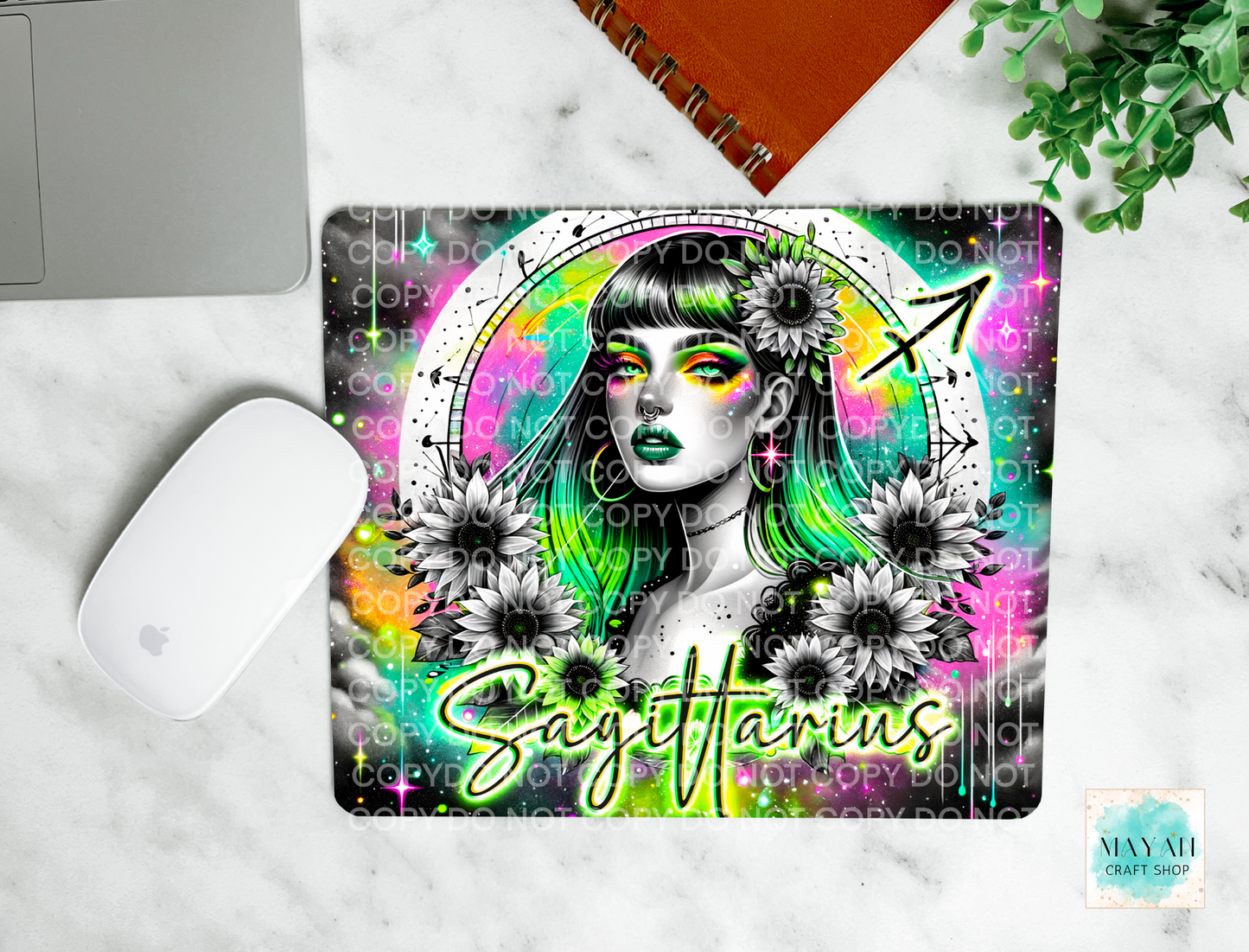 Sagittarius mouse pad. -Mayan Craft Shop