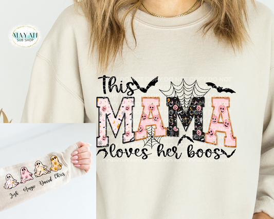 This mama loves her boos sweatshirt. -Mayan Sub Shop