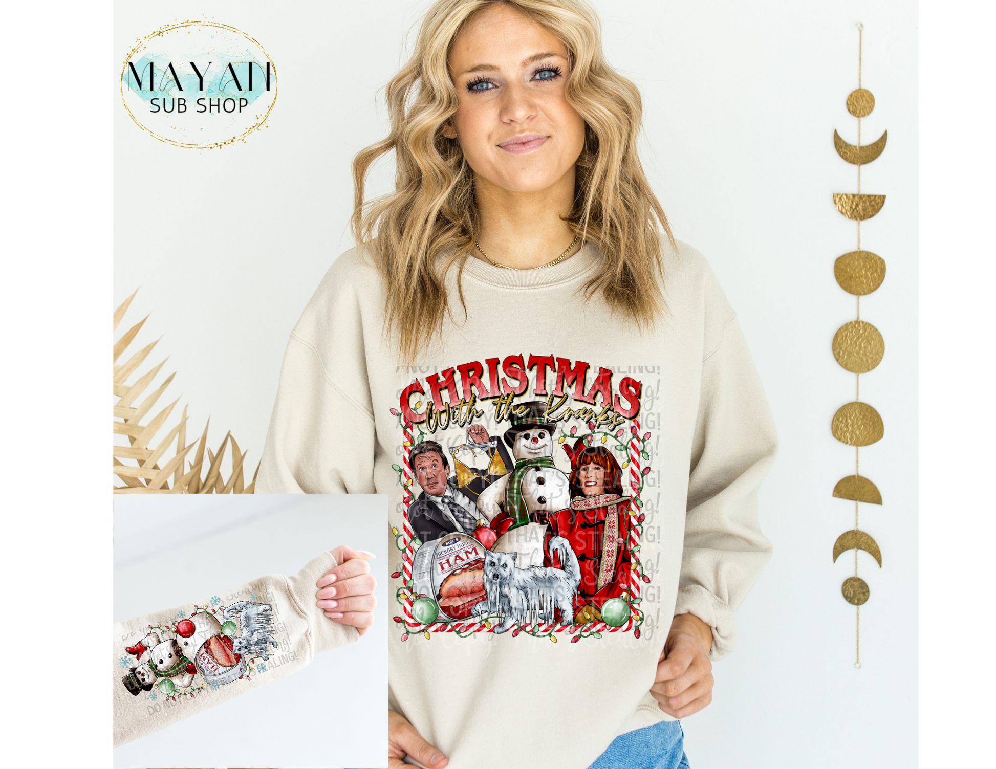 Christmas neighborhood party sweatshirt. -Mayan Sub Shop