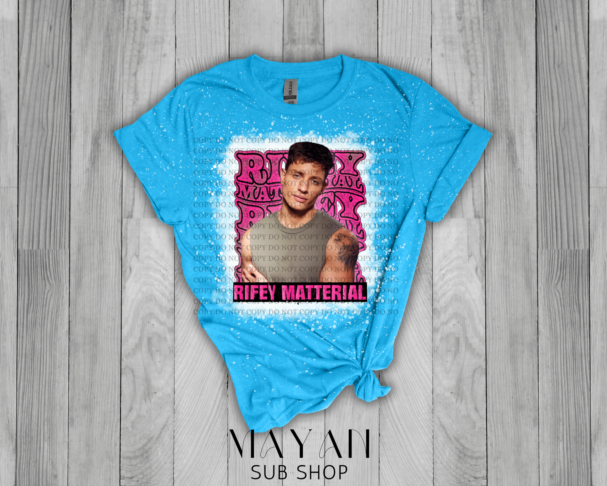 Riffey Matterial Pink Bleached Shirt - Mayan Sub Shop
