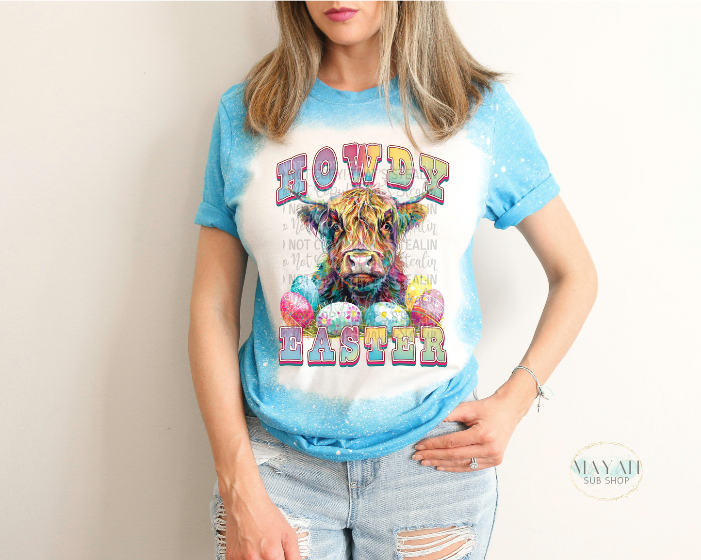 Howdy Easter Bleached Tee - Mayan Sub Shop